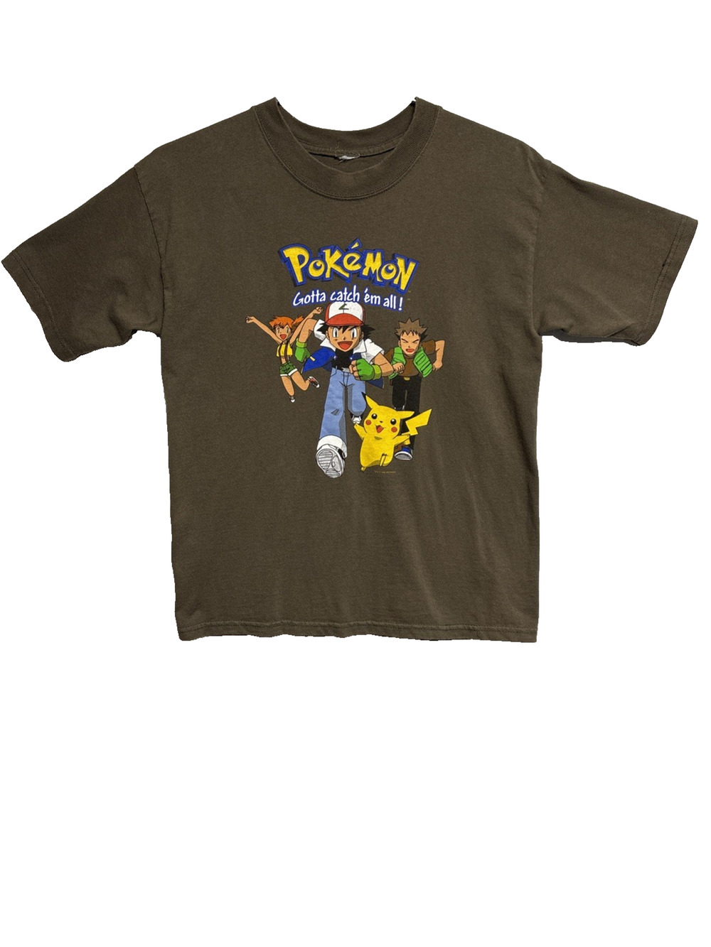 Vintage Rare Pokemon Hunter Green Youth T-Shirt - M-L - No Tag